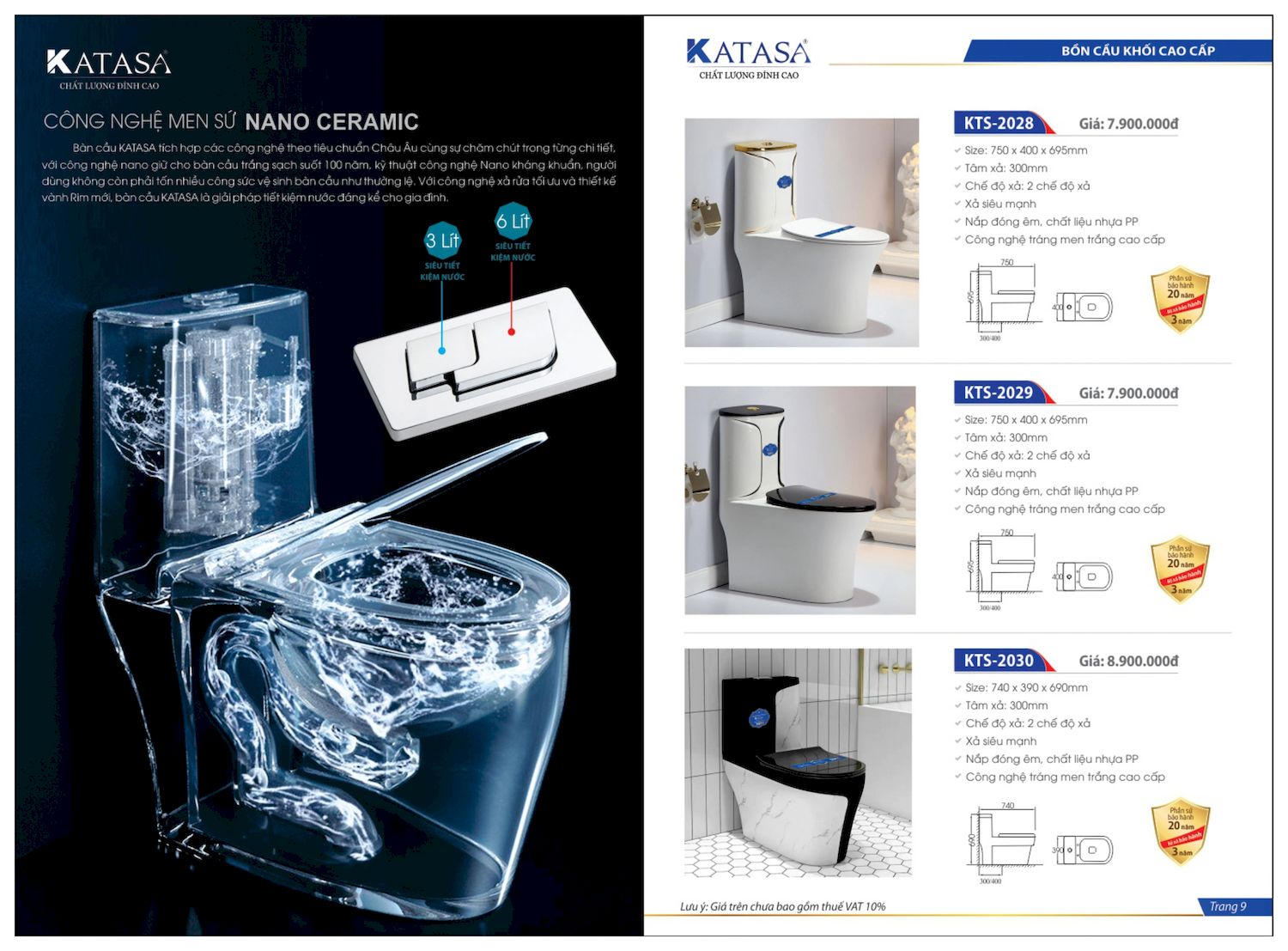 Thiết bị vệ sinh KATASA Catalogue và Bảng giá mới nhất /Page 